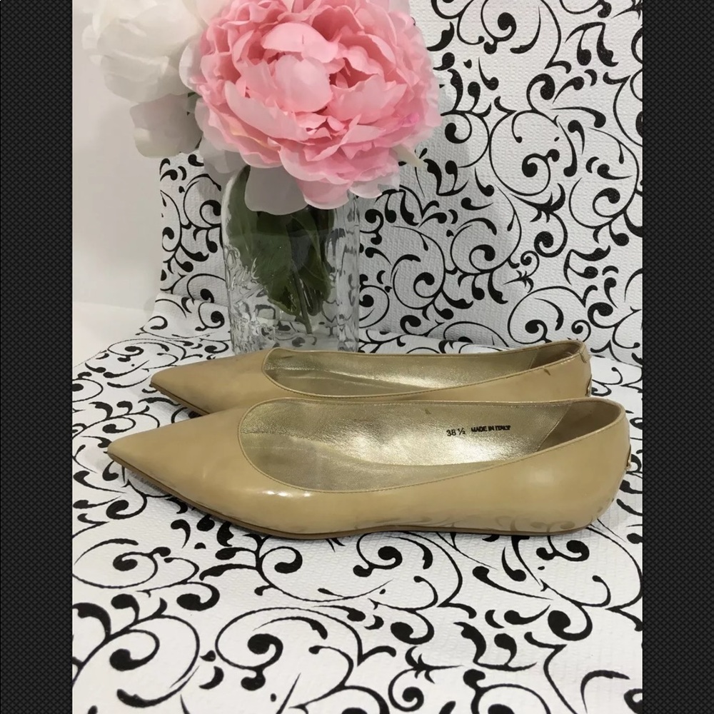 Jimmy Choo Natural Pointy Toe Ballet Flats - Picture 3 of 8